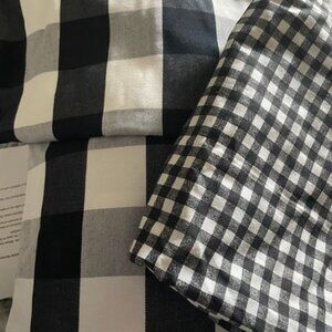3 BLACK & WHITE BUFFALO CHECK PILLOW COVERS - NEW